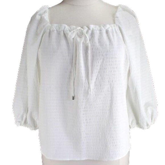 Elizabeth and James New Without Tags Inconspicuous Flaw white Blouse Size Large - Picture 1 of 12